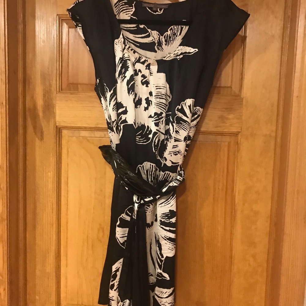 Silk sleeveless boutique belted dress/tunic